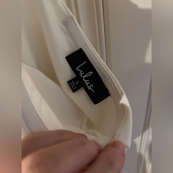 Lulu’s Power of Love White Strapless Jumpsuit NWOT Size Small - Picture 4 of 4